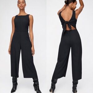 ARITZIA | Wilfred Écoulement Tie Back Sleeveless Jumpsuit in Black, Size 2